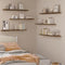 Woltu Zwevende Wandplank - Stevig Houten Boekenkast - 100 x 23 x 3,8 cm - Vintage Bruin