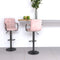 vidaXL - Barkrukken - 2 - st - fluweel - roze