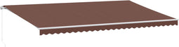 vidaXL - Luifel - handmatig - uittrekbaar - met - LED - 600x350 - cm - bruin
