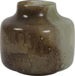 Vaas Ø26x23,5 cm MOYA glas groen-bruin