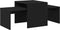 vidaXL - Nest - van - Tafels - Zwart - Eikenhout - 100x48x40 - cm - Gelaagd - Hout