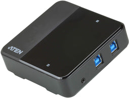 Aten US3324 - 2-Port USB 3.2 Gen 1 Peripheral Sharing Switch - 4 USB-apparaten delen - Zwart