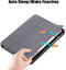 Lunso - Geschikt voor iPad 10 (2022) - Tri-Fold Bookcase hoes - Grijs