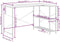 vidaXL - Computerbureau - 110x72x70 - cm - bewerkt - hout - wit
