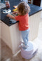 Bo Jungle - Opstapje Peuter en Volwassenen - Inklapbaar - 2 niveau's - Toiletkruk - Keukenhulpje - Antislip - Opstapkrukje Badkamer en WC - Leertoren - Step Up Stool Roze - MAX 150KG