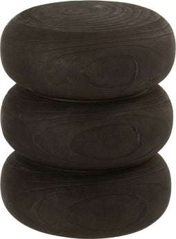 J-Line bijzettafel Marc - hout - donkerzwart