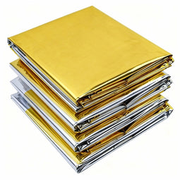 Faas Reddingsdeken - Isolatiedeken - 160x210cm - Set van 4 - Goud en Zilver (4 stuks)