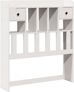 vidaXL - Hoofdbord - met - opbergruimte - 90 - cm - massief - grenenhout - wit