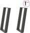 vidaXL - Console - tafelpoten - 2st - U-vormig - 38x(72-73)cm - staal - antraciet