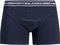 Jack&Jones 3P - Basic Heren Boxershorts - Elastische band met logo - Zwart Donkerblauw Bordeaux (3-pack)