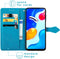 imoshion Hoesje Geschikt voor Xiaomi Redmi Note 11 (4G) / Redmi Note 11S (4G) Hoesje Met Pasjeshouder - imoshion Mandala Bookcase - Turquoise