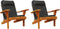 vidaXL - Stoelkussens - 2 - st - Adirondack - oxford - stof - zwart