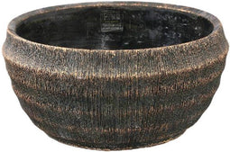 PTMD Bloempot Sary - 30x30x15 cm - Cement - Zwart