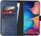 Selencia Galaxy A20e - Echt Lederen Bookcase - 3 Pashouders - Blauw