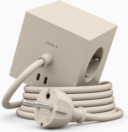 AVOLT - Square 1 - Adapter - USB-C - 30W - 3m - Nomad - Beige