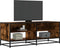 vidaXL - Tv-meubel - 120,5x40x46 - cm - bewerkt - hout - metaal - gerookt - eikenkleur