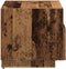 vidaXL - Nachtkastjes - met - LED-lampen - 2 - stuks - Oude - Hout - 40x39x37 - cm