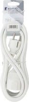 K\xf6nig EC103F1WH Stekkerdoos 1-Wegs 3 m Wit - Protective Contact