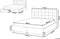 ROCHELLE - Bed opbergruimte - Donkergrijs - 180 x 200 cm - Polyester