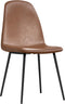 vidaXL - Eetkamerstoelen - 2 - st - 45x54,5x83 - cm - kunstleer - glanzend - bruin