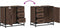 vidaXL - Wastafelkast - 65x33x60 - cm - bewerkt - hout - bruin - eikenkleur
