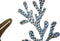 Wanddecoratie Home ESPRIT Blauw Gouden Mediterrane Vissen 100 x 5 x 46 cm