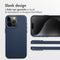 Accezz iPhone 15 Pro Max - MagSafe Leather Backcover - Echt leer - Donkerblauw