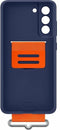Samsung Galaxy S21 FE - Silicone Cover met Strap - Blauw