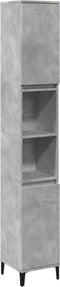 vidaXL - Badkamerkast - 30x30x190 - cm - bewerkt - hout - betongrijs