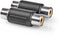 Nedis CAGP24952BK - RCA Kabel - 2x RCA naar 2x RCA - Zwart