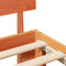vidaXL - Ligbed - met - Hoofdeinde - Gewaxte - Bruin - 135x190 - cm - Massief - Grenenhout