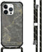 iMoshion Hoesje Geschikt voor iPhone 14 Pro Hoesje Met Koord - iMoshion Design Hoesje met Koord - Zwart / Black Marble