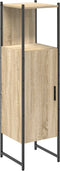 vidaXL - Badkamerkast - Sonoma - Eik - 33x33x120,5 - cm - Engineered - Wood