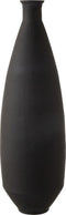 J-Line vaas Ovaal - glas - mat zwart - 80.5 cm hoog