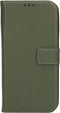 Mobiparts iPhone 15 Pro Max - 2 in 1 Wallet Case - Echt leer met uitneembare backcover - Groen