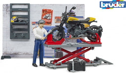 Bruder bworld Motorradwerkstatt mit Scrambler Ducati Full Throttle - 62102