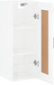 vidaXL - Wandkast - 34,5x34x90 - cm - bewerkt - hout - hoogglans - wit