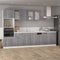 vidaXL - Wandkast - Lyon - 40x31x60 - cm - glas - en - bewerkt - hout - grijs - sonoma - eiken