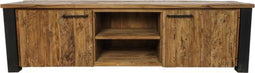 HSM Collection TV meubel Atlanta - rustiek oud teak/metaal