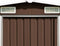 vidaXL - Tuinschuur - 257x489x181 - cm - metaal - bruin