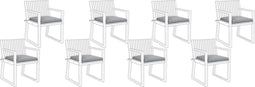 SASSARI - Tuinkussen set van 8 - Grijs - 46 x 46 cm - Polyester