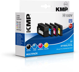 KMP H100V - Multipack-inkt - Vervangt HP 950XL / 951XL - Zwart Cyaan Magenta Geel (1x80ml 3x30ml)