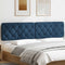 Hoofdbordkussen 200 cm stof blauw