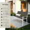 tectake® - Tuinbank - 2-zitsbank met aluminium frame en polywood latten - Max. 250kg - lichtgrijs/wit