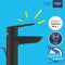 Grohe Start 1-gats wastafelkraan s-size m. wastemat zwart