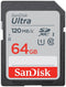 SanDisk Ultra - SDXC-kaart 64GB - 120 MB/s overdrachtssnelheid