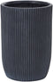 EANTIO - Bloempot - 25 x 25 x 38 cm - Zwart - Kleivezels