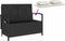 vidaXL - Tuinbank - met - kussen - poly - rattan - zwart
