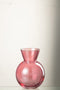 J-Line vaas Bol - glas - rood - small - 18.00 cm hoog
