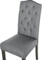 SHIRLEY - Eetkamerstoel - Grijs - Polyester